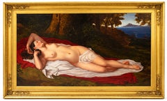 Monumental 19th-Century Ariadne Oil Painting, Attributed to Thomas Sully