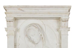 Important 19th Century Carved Marble Madonna and Child, Mater Amabilis
