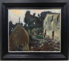 Katalanische postimpressionistische Landschaft in Gualba, Spanien, Ölgemälde auf Leinwand