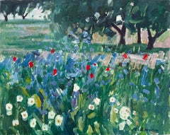 Fauvist Spanish Wildflower Landscape in Andalucia Mediterranean Oil Painting