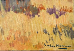 Mediterranean Village Landscape in Catalonia, Original Oil Painting Spain Europe