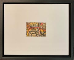 Rolph Scarlett Whimsical Bathroom Mid 20th-century WPA American Drawing Modern