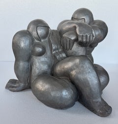 Art Deco Cubist Sculpture 20th Century European Terracotta Modern Female Figures