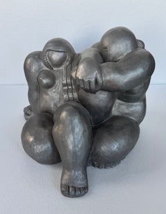 Art Deco Cubist Sculpture 20th Century European Terracotta Modern Female Figures