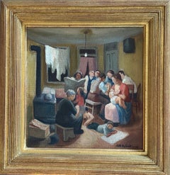 "Idle Hours" WPA Mid 20th Century American Scene Social Realism Modernism Ashcan