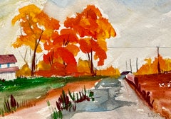 "Spring Landscape" Mid-20th Century Modern American Scene Realism WPA Era