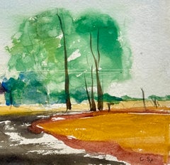 Spring Landscape - Green Mid-20th Century Modern American Scene Realism WPA Era