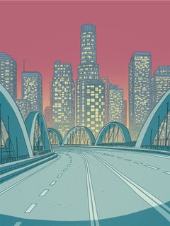 6th Street Bridge Limited Edition Print on Entrada Rag, 30x44