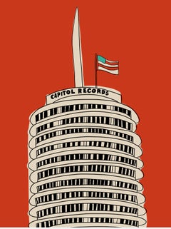 Capitol Records Limited Edition Print on Entrada Rag, 30x44 Inches