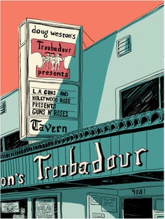 Stampa in edizione limitata “The Troubadour” su carta di cotone, arte contemporanea, incorniciata, 30x44