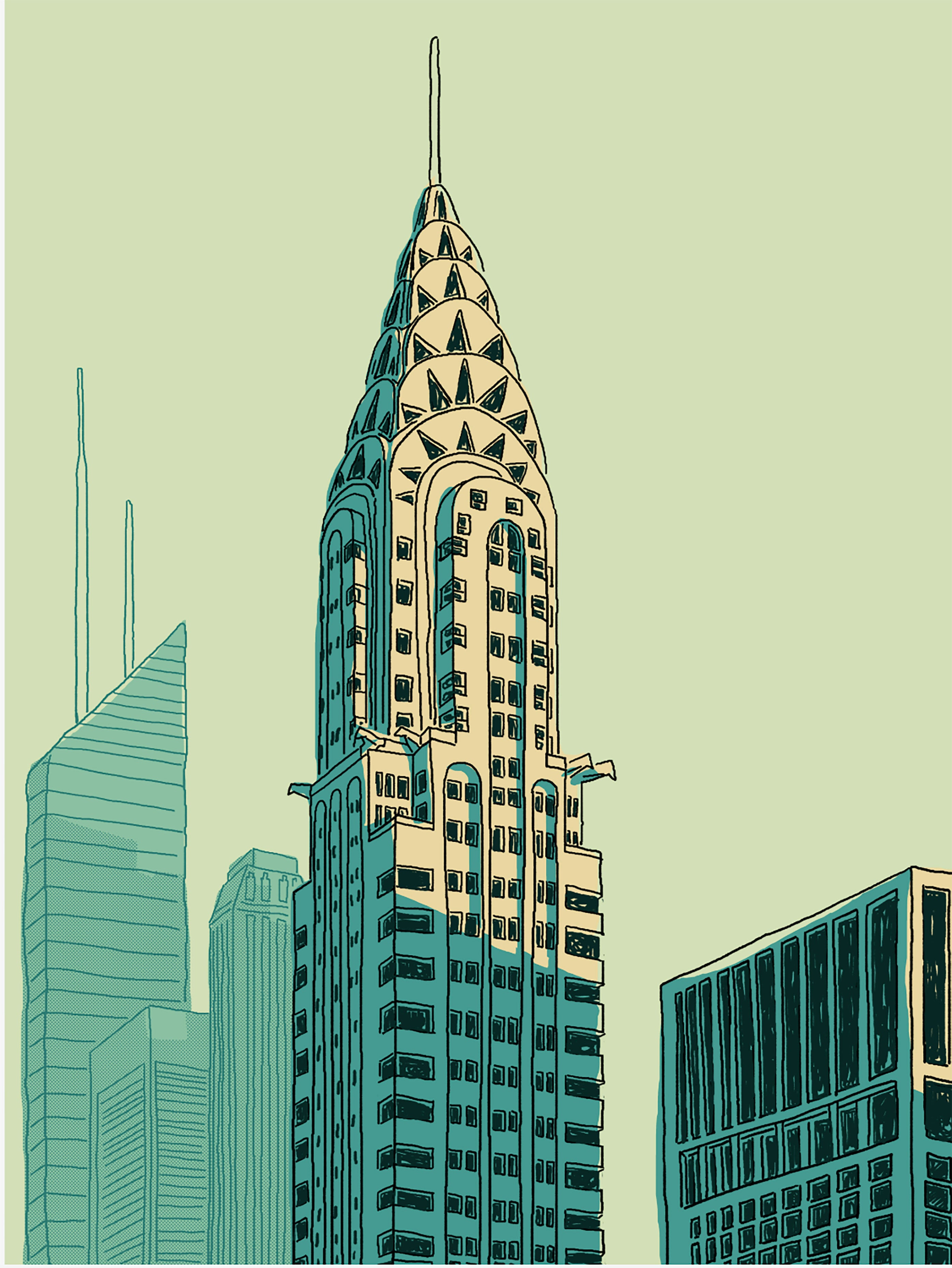 Chrysler Building Limited Edition Print Entrada Rag Paper, Contemporary, 30x44