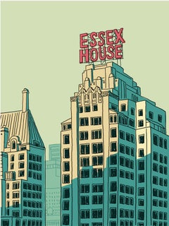 Essex House Limited Edition Print on Entrada Rag Paper, Contemporary, 30x44
