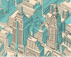 NYC Limited Edition Print on Entrada Rag Paper, Contemporary, 30x44