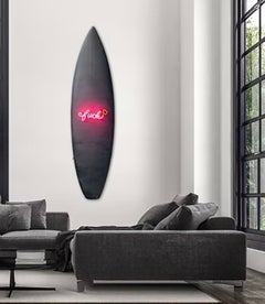 Fuck #3 - Neon on Epoxy Resin Surfboard