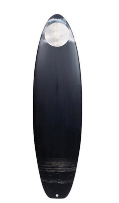 Planche de surf « Blue Moon-Squash Tail » avec aileron Thruster, en Poly (PU/PE) et bois de tilleul