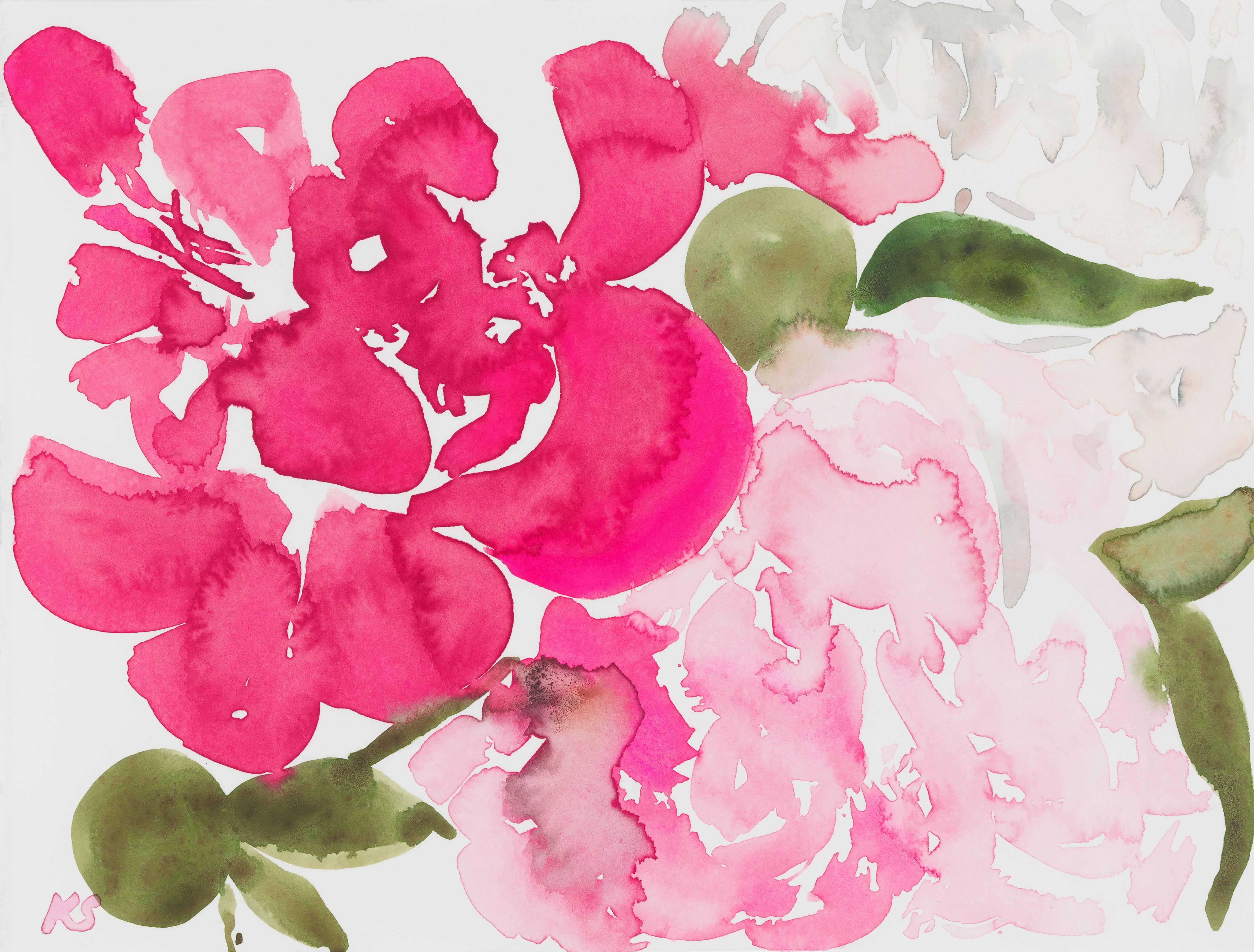 Kate Schelter Still-Life Print - Peonies
