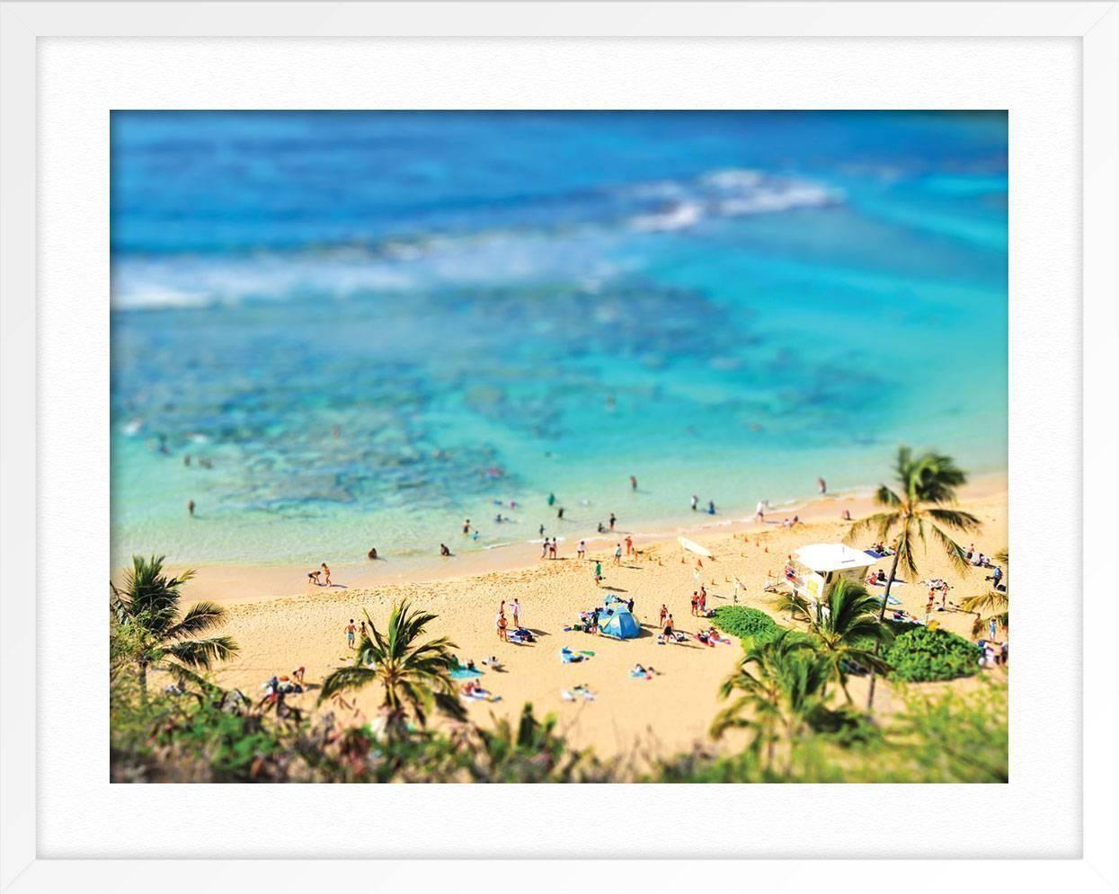 Hawaiian Beach - Blue Landscape Print by Richard Silver