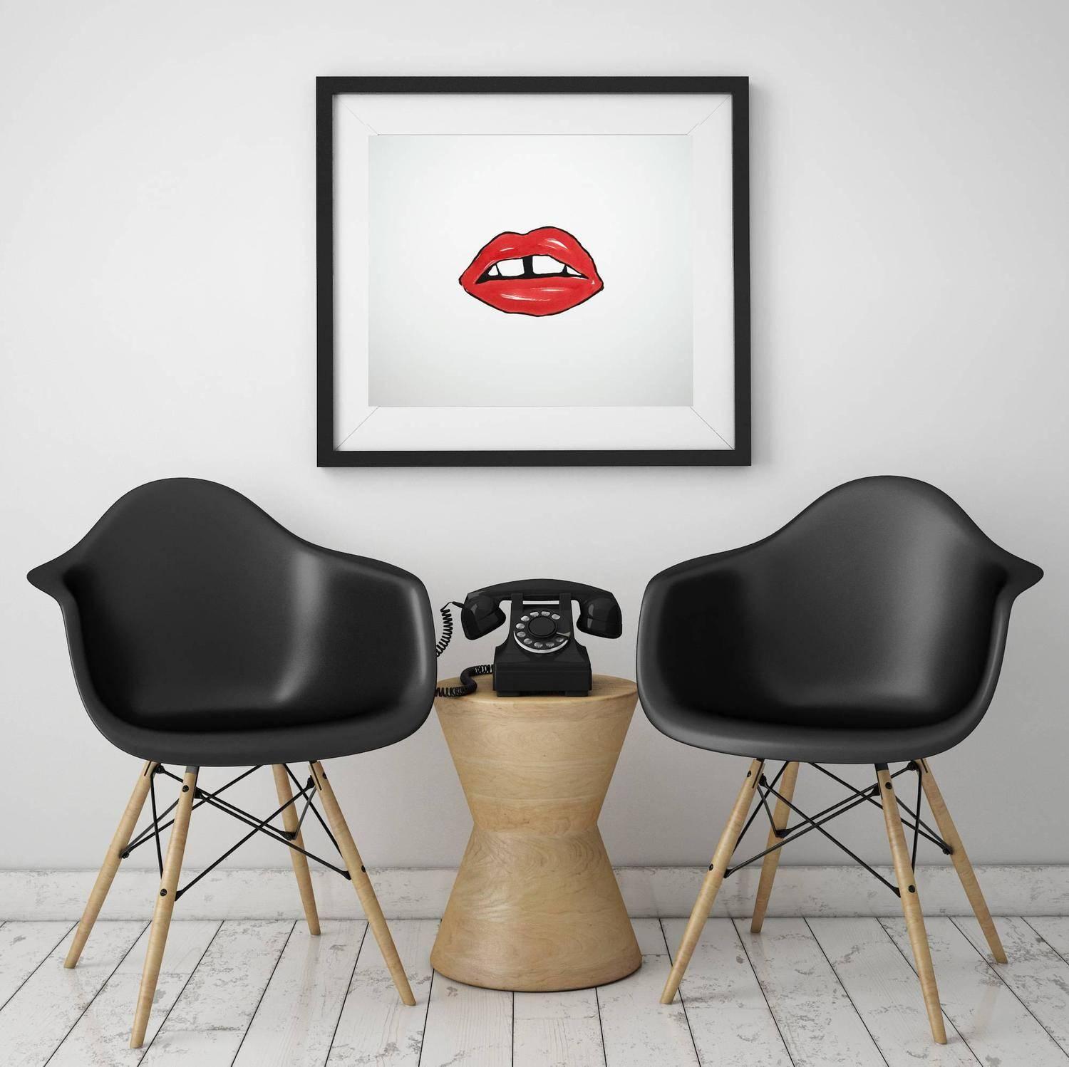 Georgia Mays Lippen – Print von Jennifer Ament