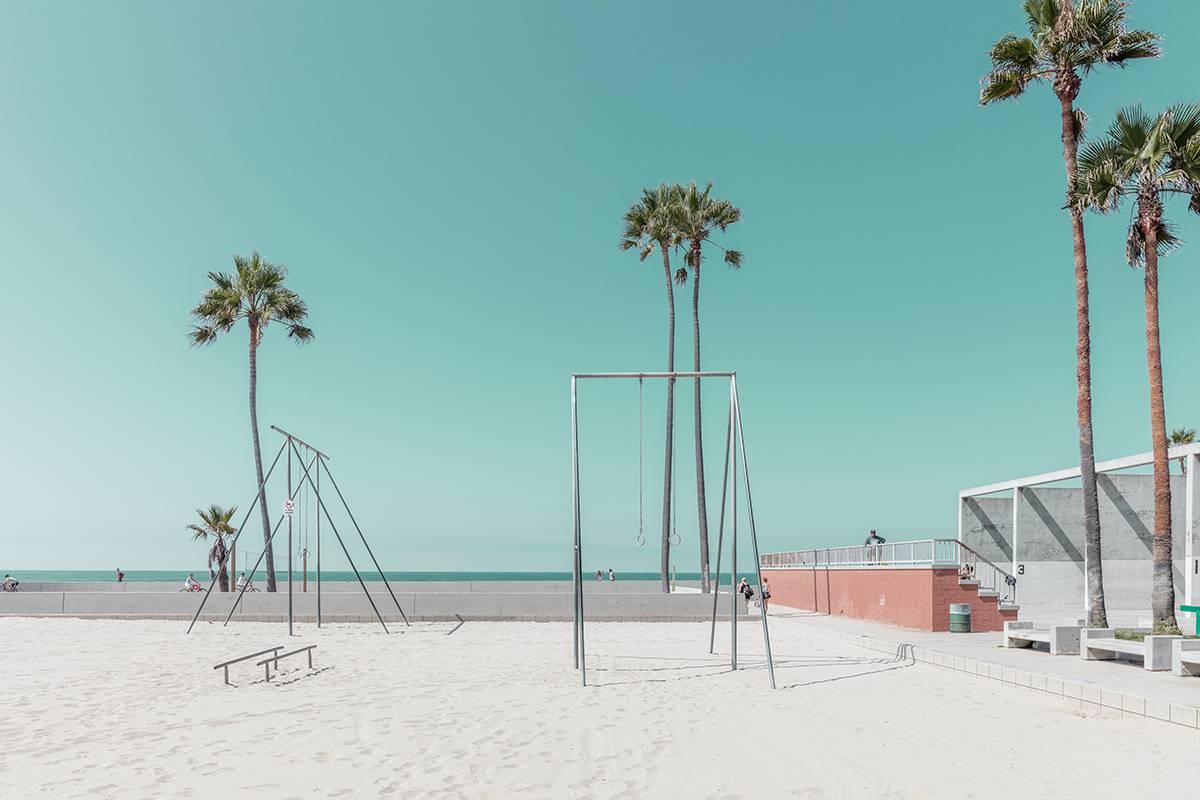 Landscape Print de Ludwig Favre - Gimnasio de Venice Beach