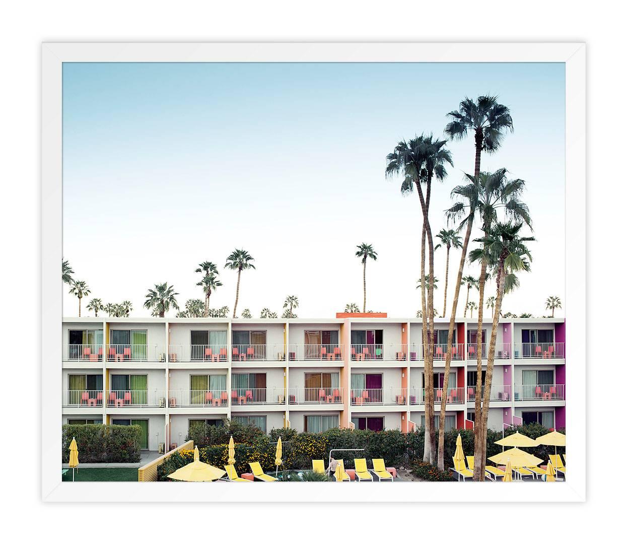 Ludwig Favre Landscape Print - Palm Springs Hotel-FRAMED