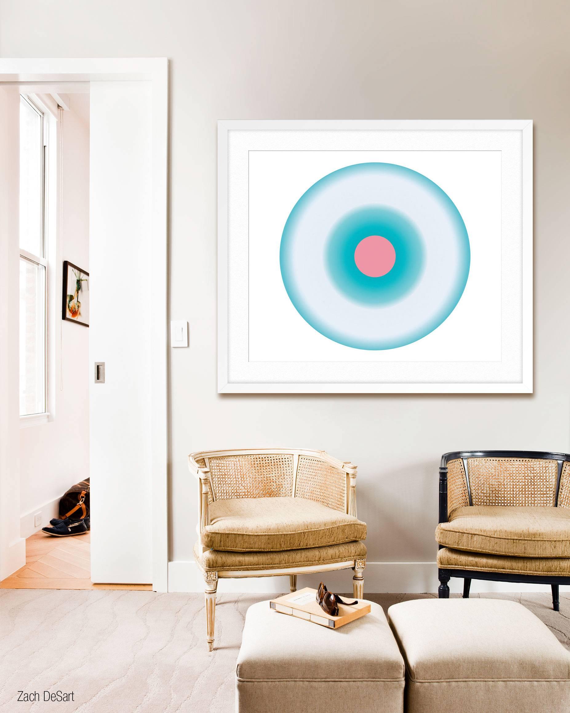 Turquoise Puff - Print by Ruth Adler