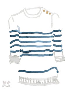 Classic Style Breton Striped Shirt