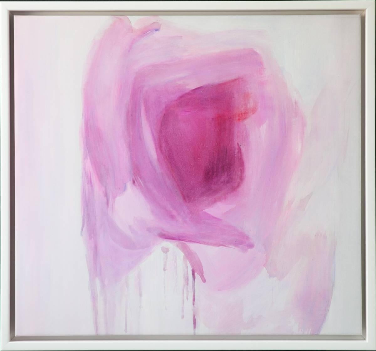 Unknown Abstract Painting - Pink Dripper-Original ArtStar Exclusive