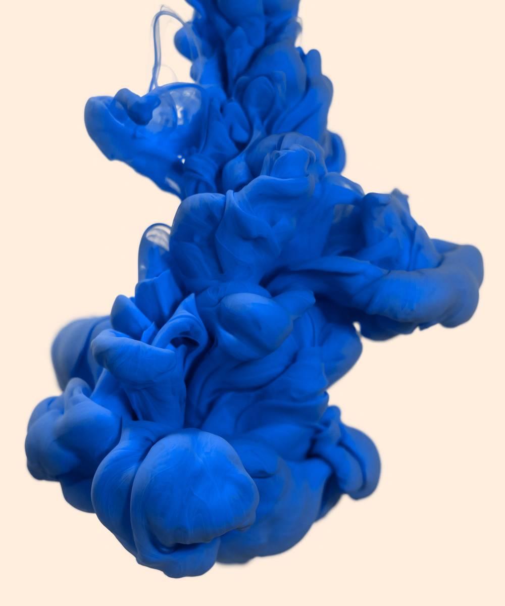 Alberto Seveso Abstract Print - Splash Blue