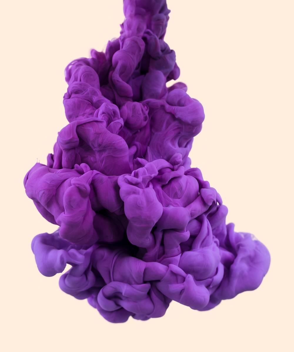 Alberto Seveso Abstract Print - Splash Purple