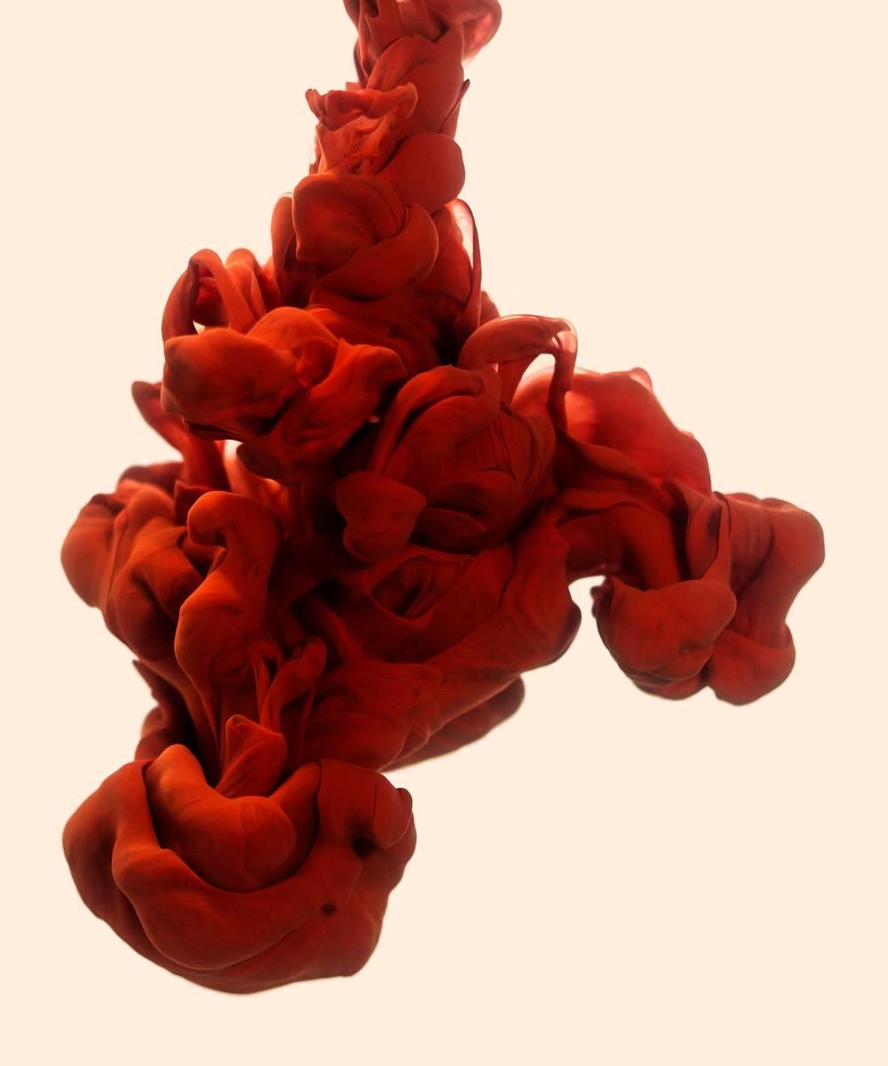 Alberto Seveso Abstract Print - Splash Red