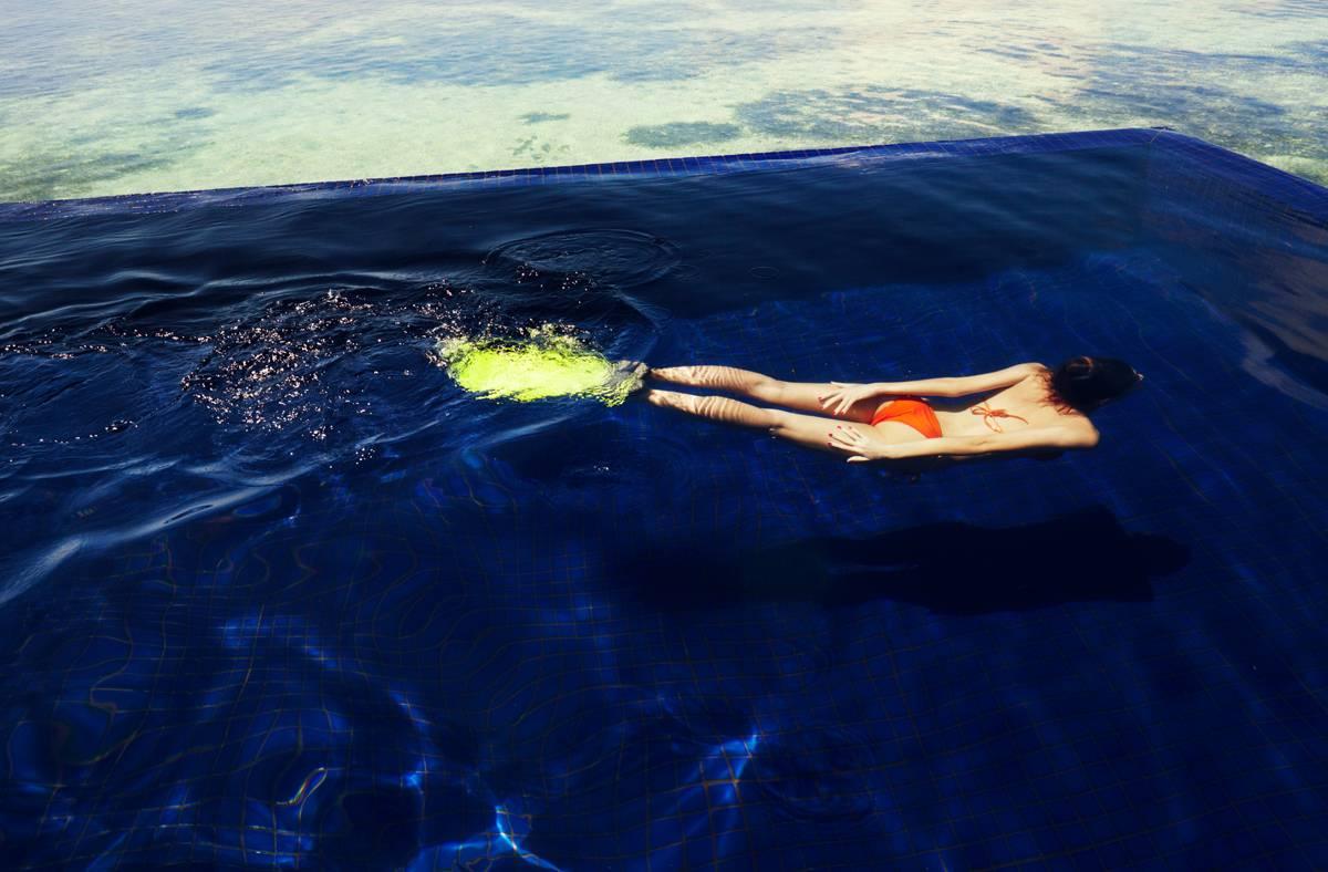 Bruno Poinsard Color Photograph - Blue Mermaid