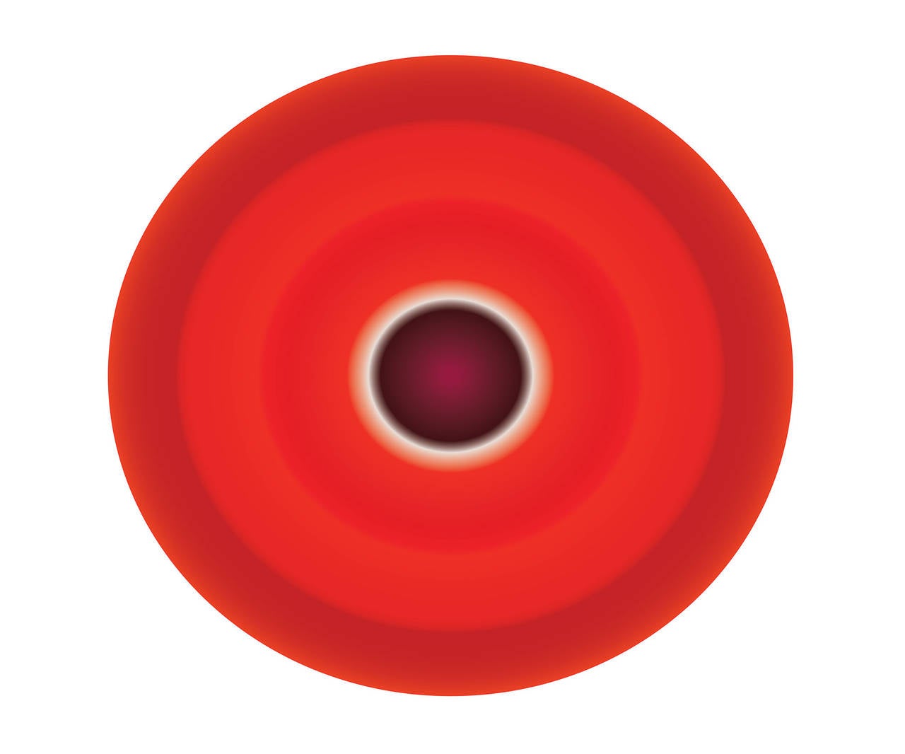 Ruth Adler Abstract Print - Red Circle