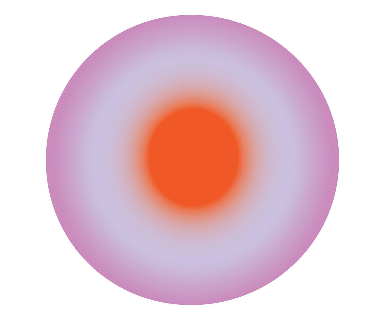 Ruth Adler Abstract Print - Red Centered Purple Circle
