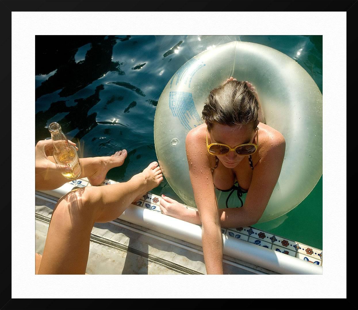 Louise in Pool - Black Figurative Photograph by Jeremy & Claire Weiss