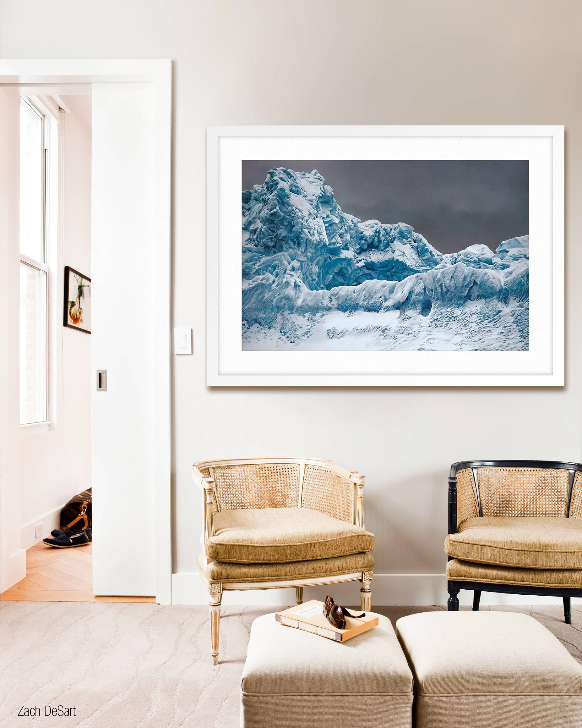 Whale Bay, Antarctica No.1 Limited Edition Print - Gray Landscape Print by Zaria Forman