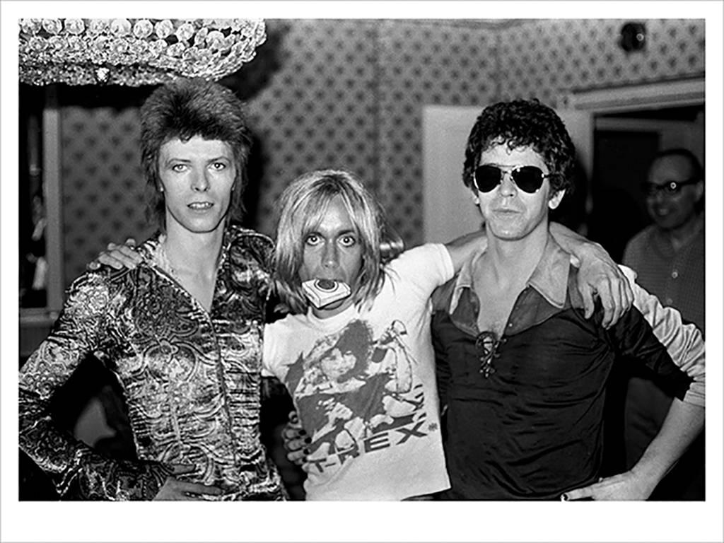 Mick Rock Portrait Photograph - Bowie, Iggy, Lou Reed 2 
