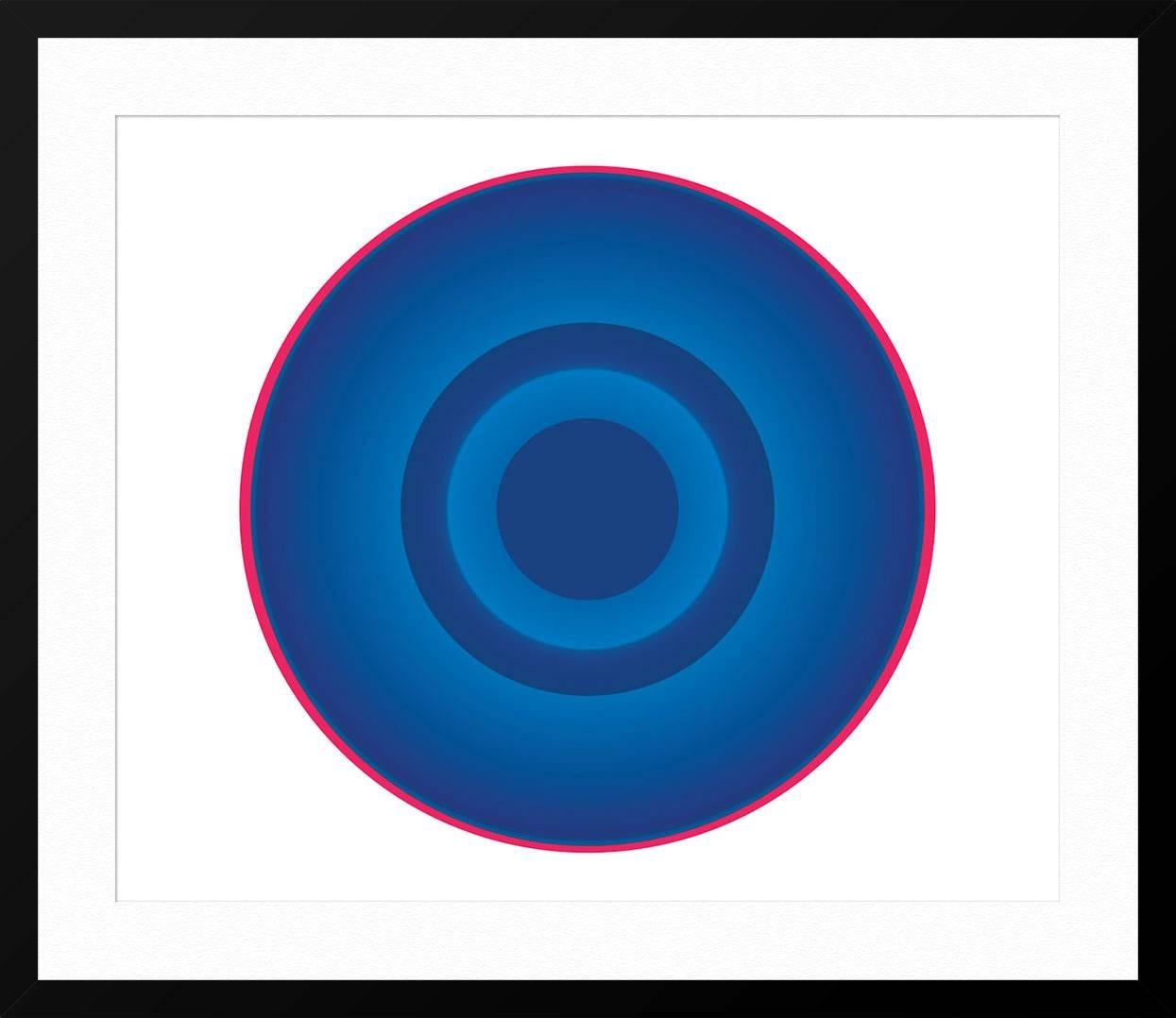 Blue Circle with Red Ring For Sale 1