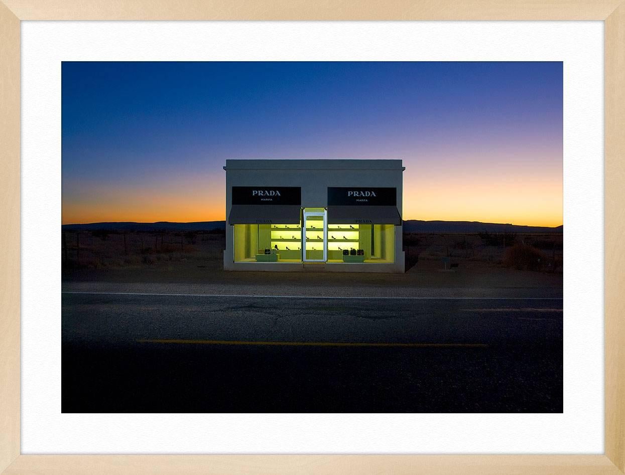 ABOUT THIS PIECE: Prada Marfa is a permanently installed sculpture by artists Elmgreen and Dragset on Highway 90, near Valentine, Texas. As a night photographer, I shoot almost exclusively by the light of the full moon. One of the things I enjoy
