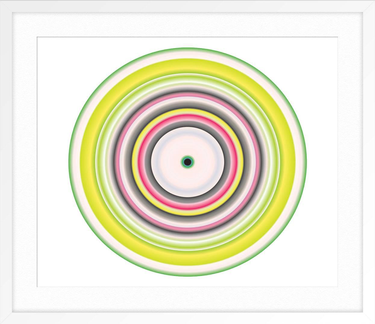 ABOUT THIS PIECE: Color is the foundation of my work. My circles start as a mood or idea that eventually evolves into a colored circle. I am curious how different colours interact when they're placed next to each other. I experiment with intensity