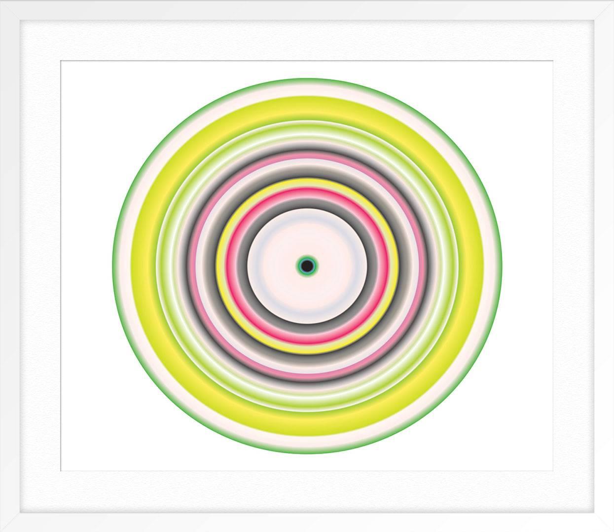 ABOUT THIS PIECE: Color is the foundation of my work. My circles start as a mood or idea that eventually evolves into a colored circle. I am curious how different colours interact when they're placed next to each other. I experiment with intensity