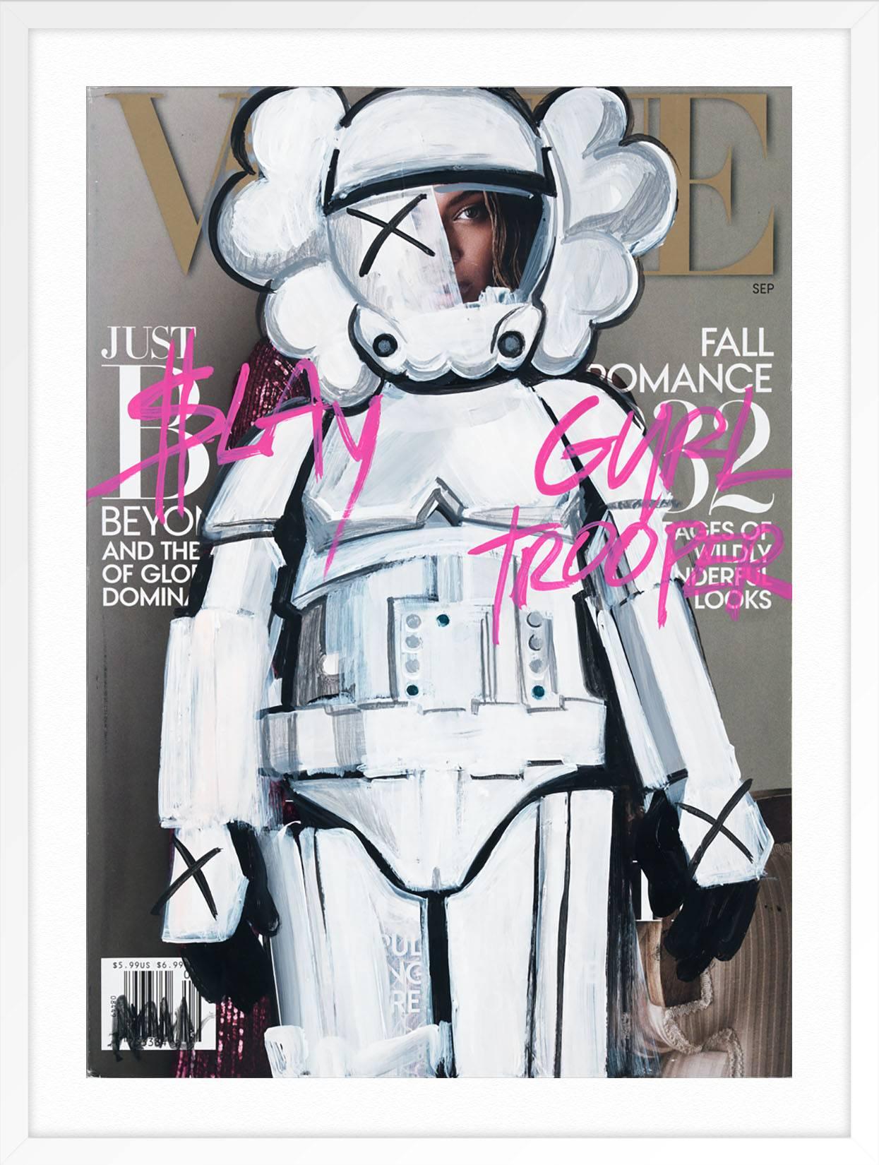 The Star Trooper Issue - Gray Abstract Print by Andrea Mary Marshall