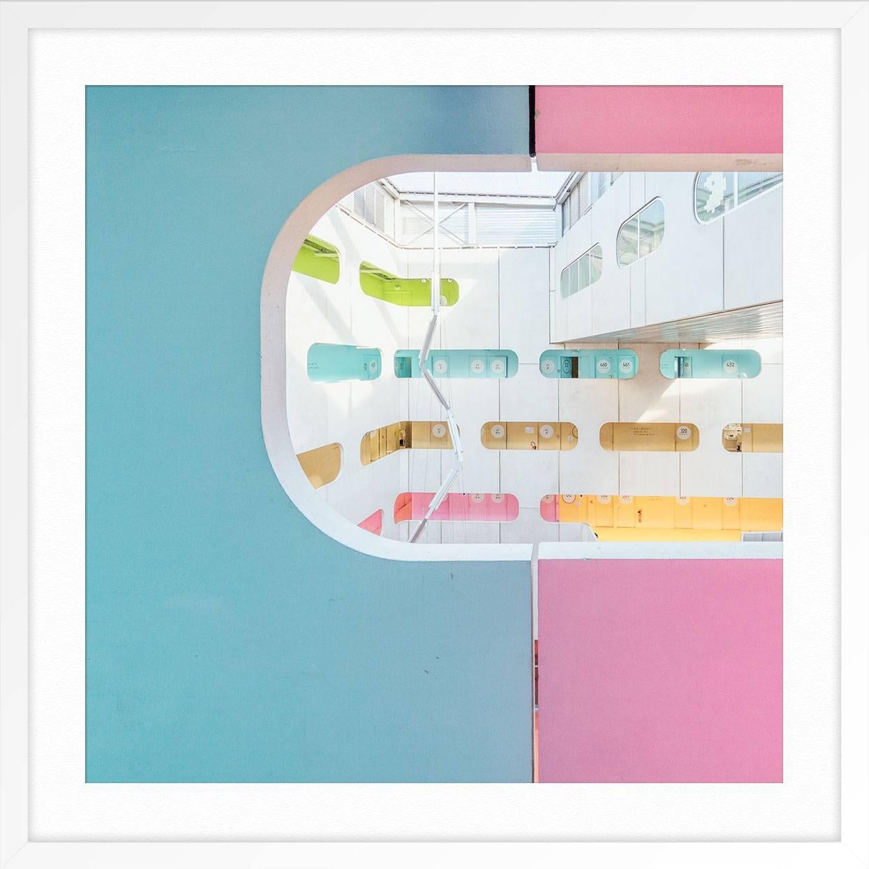Colorful University 3 - Blue Interior Print by Ludwig Favre