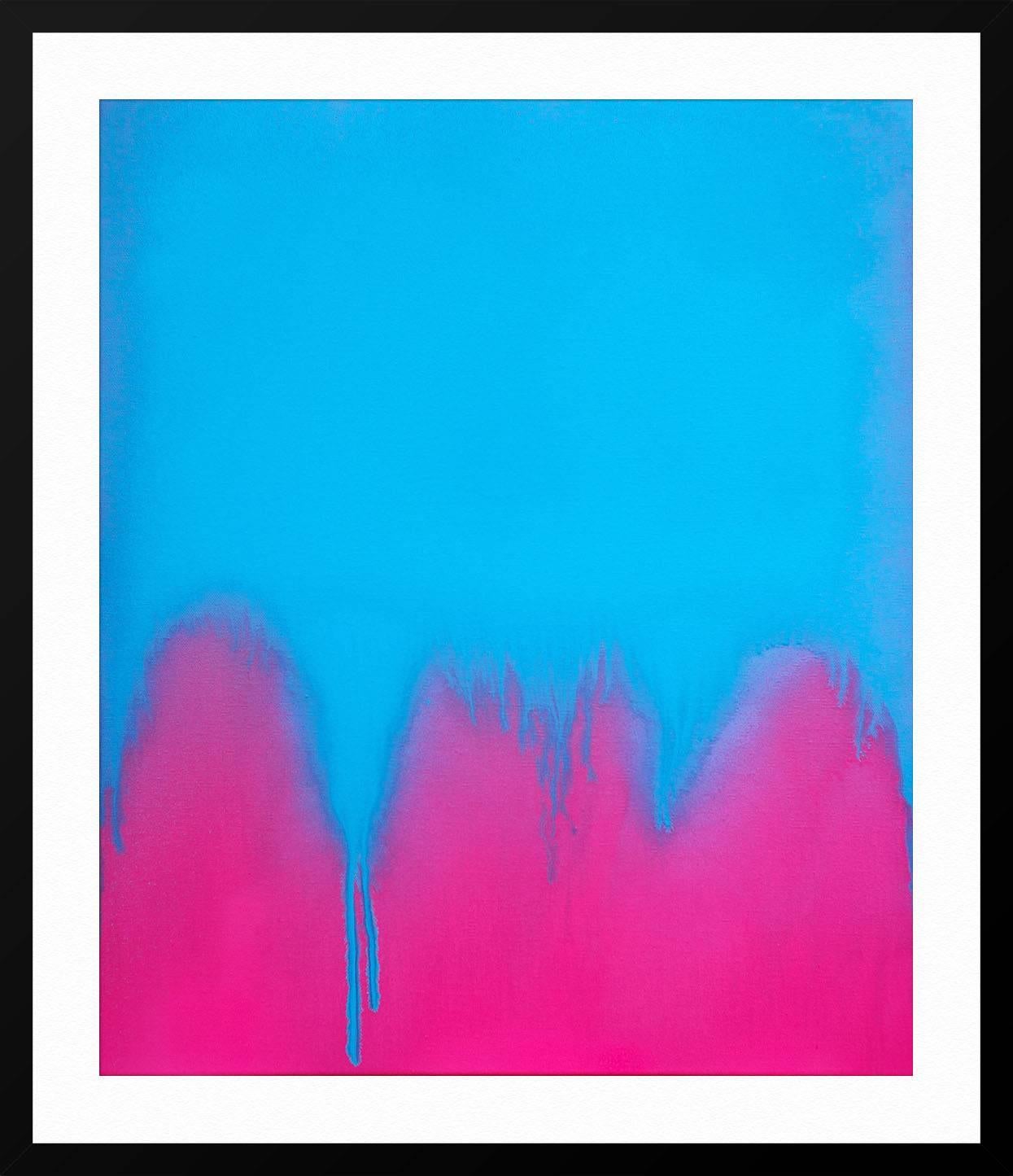 The Gift Of Anesidora - Blue Abstract Print by Joe Papagoda