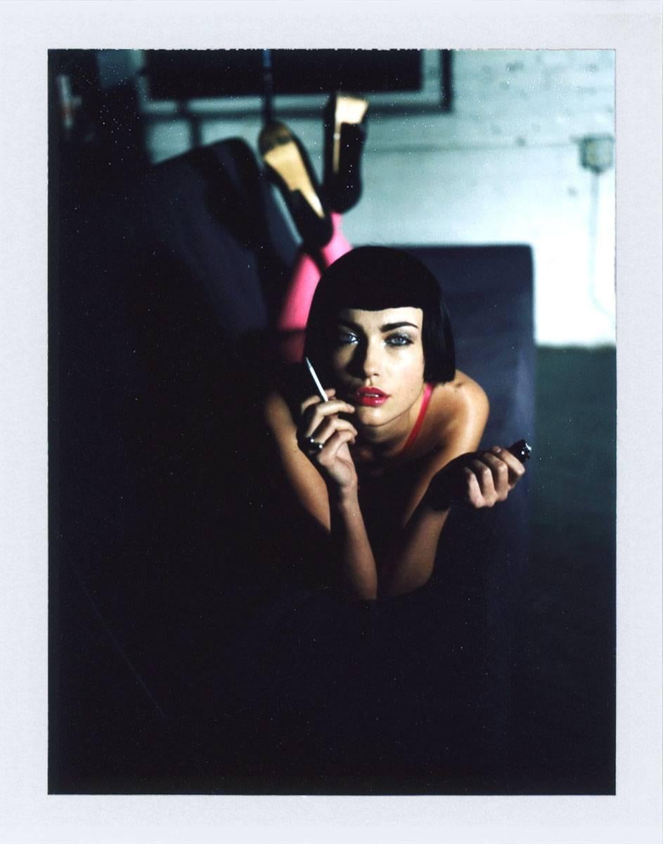 Ernesto Gonzalez Figurative Photograph - Girl Smoking a Cigarette