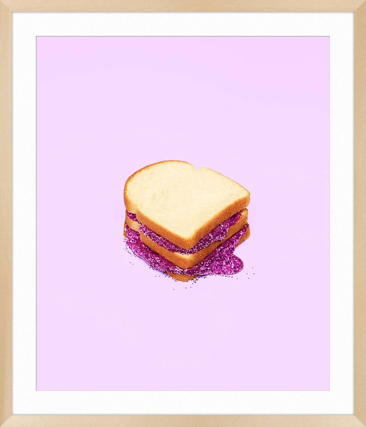 Glitter Sandwich Purple - Gray Still-Life Photograph by Kimberly Genevieve