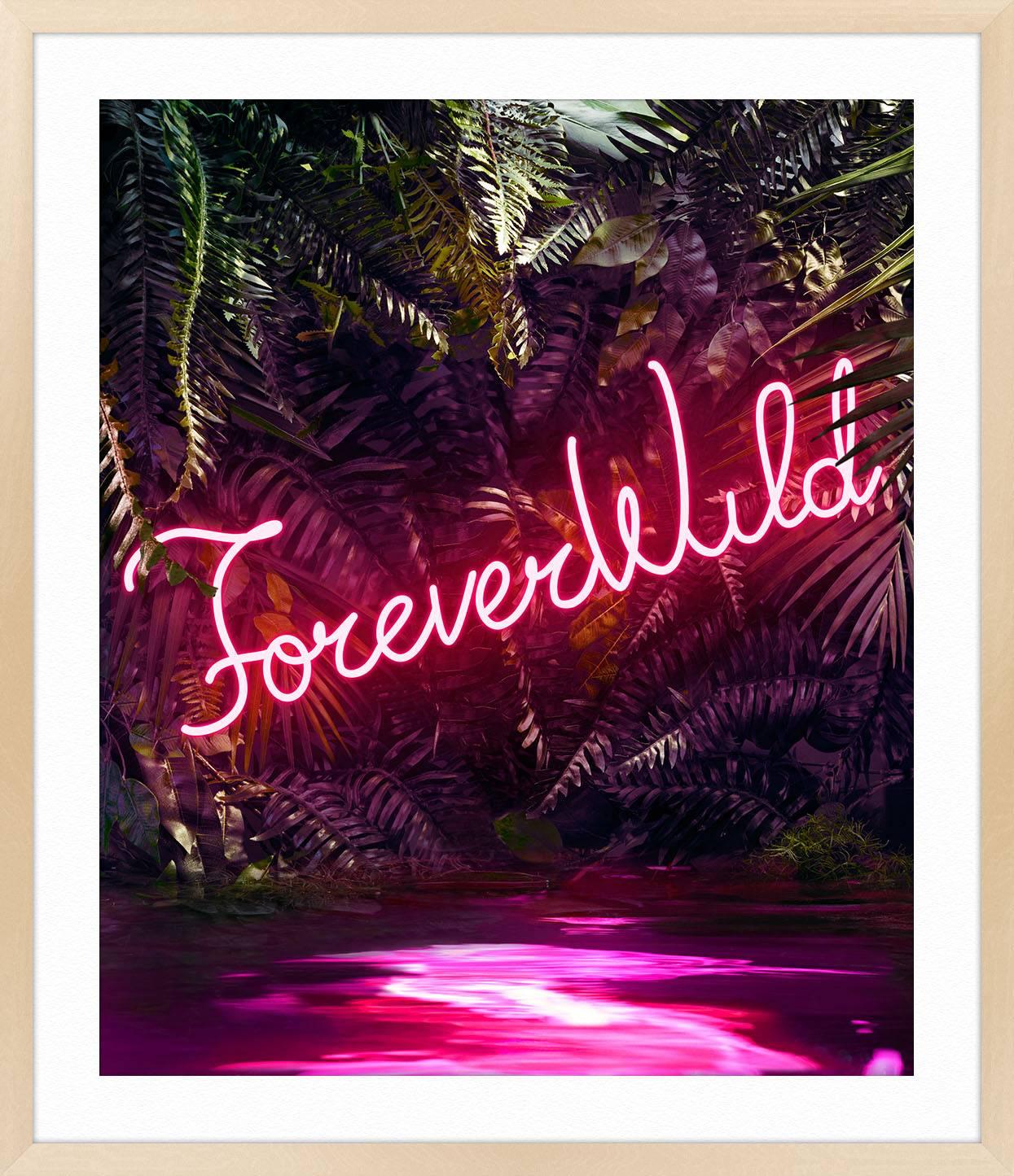 Disco in the Jungle: Forever Wild - Black Abstract Print by Yee Wong