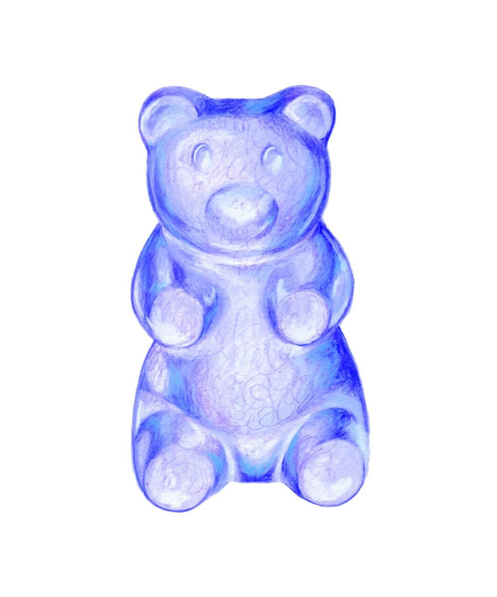 Kendyll Hillegas Animal Print - Gummy Bear Blue