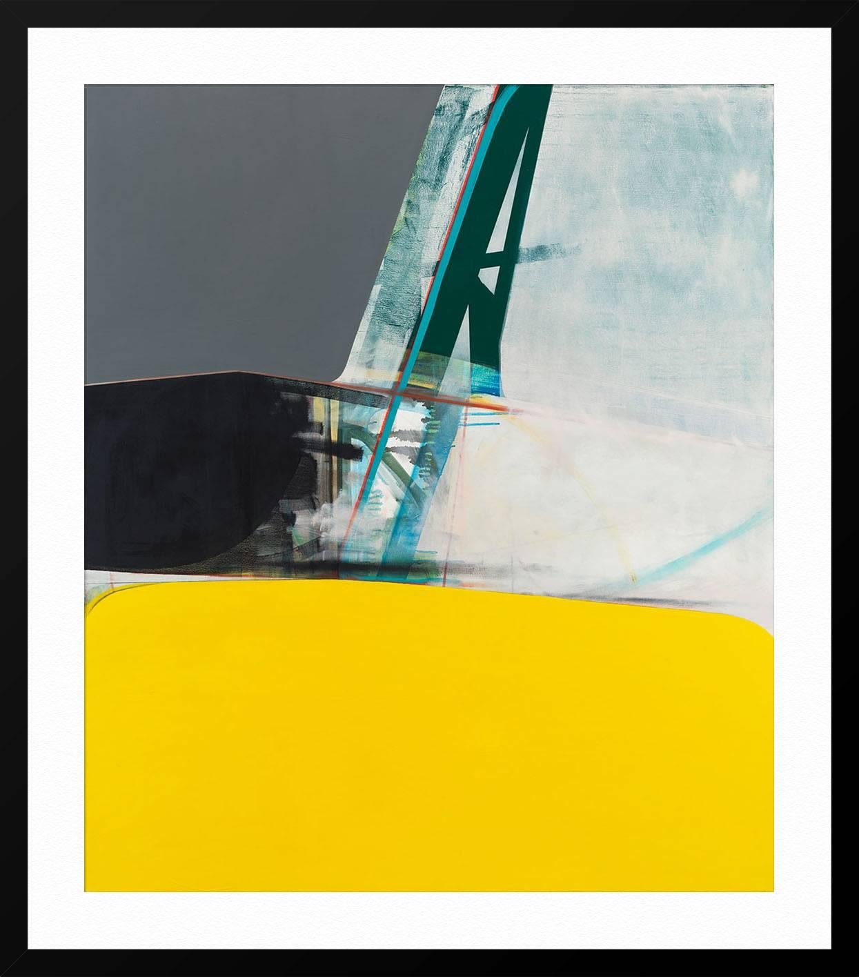 Untitled (Bridge) - Yellow Abstract Print by Nick Lamia