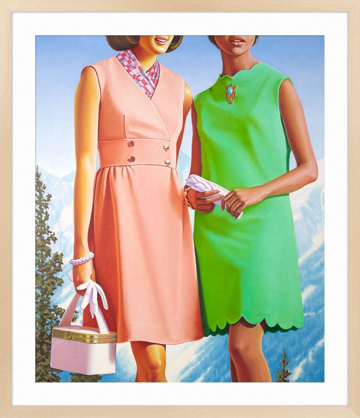 ABOUT THE PIECE: The Colorsafe paintings are an exploration of the use of color and pattern. They are constructed from 'vintage' catalogs of the late 1960s / early 70s, a particularly turbulent time for social change in this country. Yet inside the