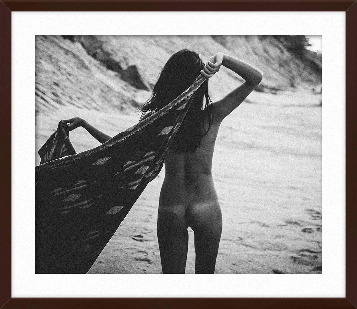 Private Beach - Gray Nude Photograph by Sam Livm